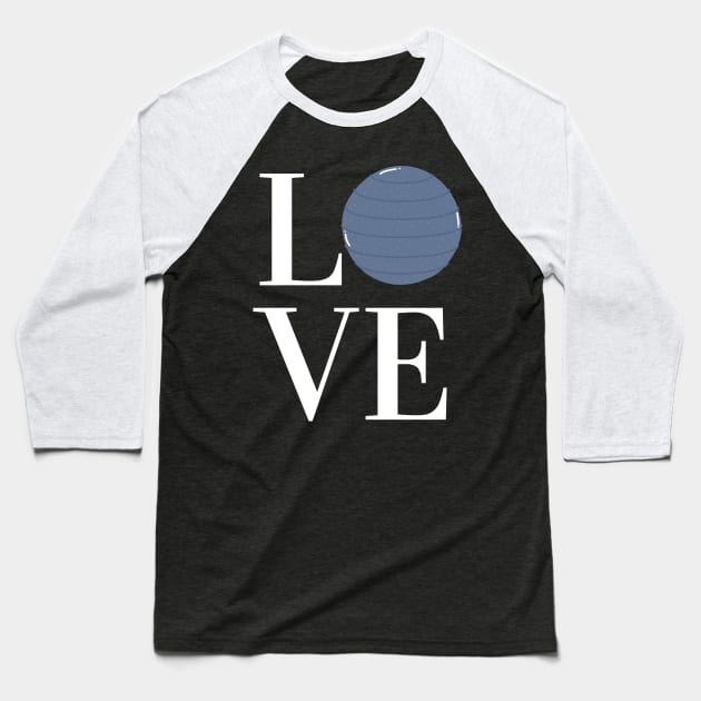 Yoga Love Baseball T-Shirt by MoonZilla